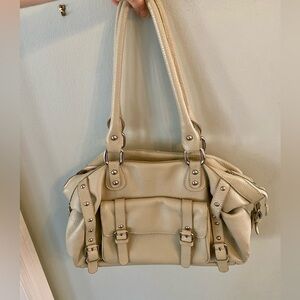 Italian leather y2k Elegant Cream Handbag